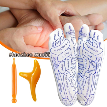 Κάλτσες ρεφλεξιολογίας με χάρτη σημείων ποδιού και μασάζ με μεσημβρινούς, πλεκτές με 48 βελόνες