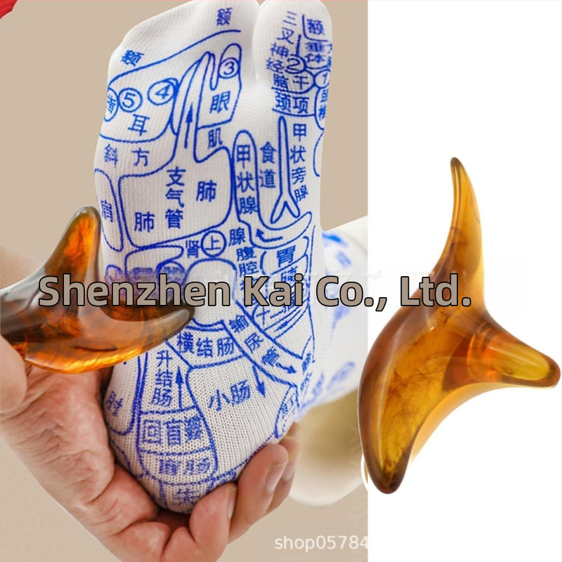 Чорапи за рефлексология с карта на стъпалата и меридианен масаж, плетени на 48 игли