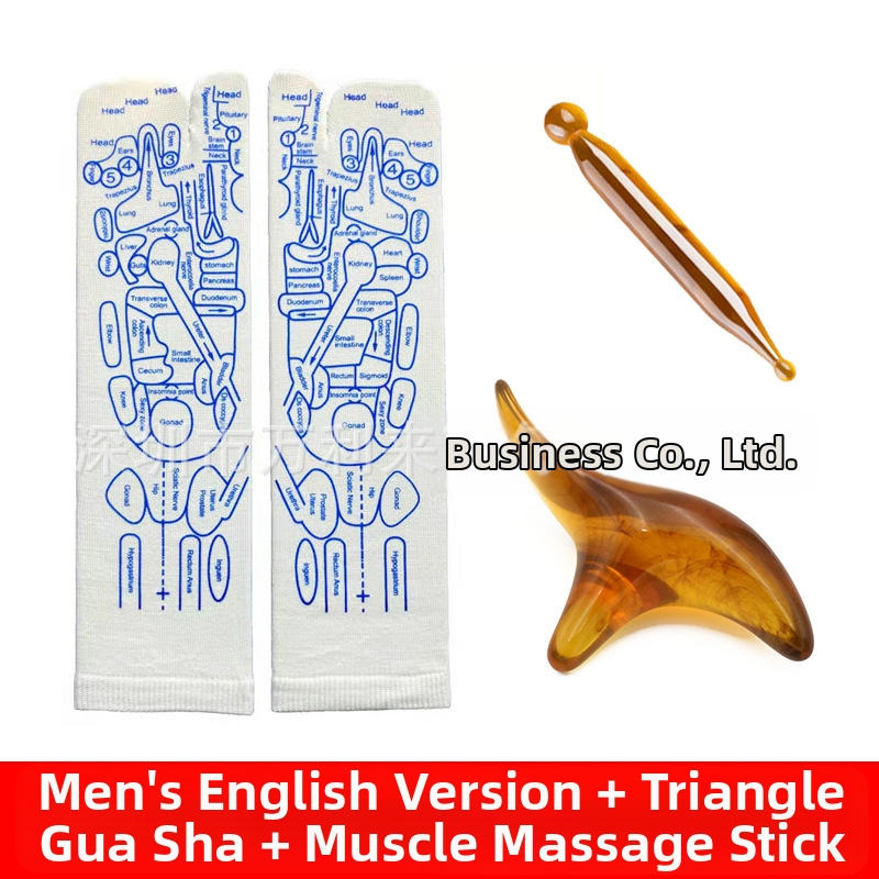 Κάλτσες ρεφλεξιολογίας με χάρτη σημείων ποδιού και μασάζ με μεσημβρινούς, πλεκτές με 48 βελόνες