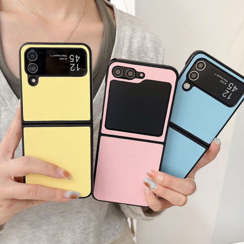 Zadný kryt pre Samsung Z Flip séria – umelá koža, vyrazený reliéf, proti pádu