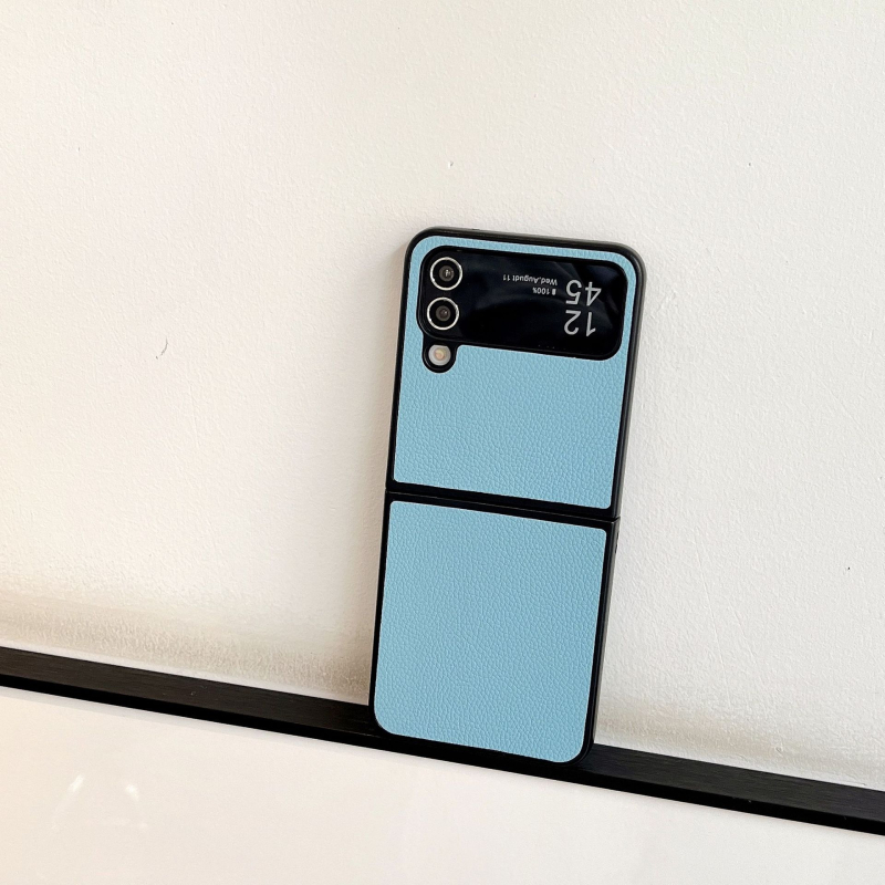 Заден калъф за Samsung Z Flip серия — имитационна кожа, ембос, защита при падане