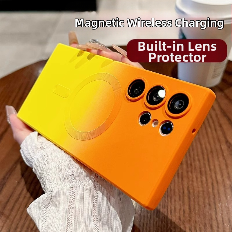 Silikona vāciņš Samsung Note20 ar gradientu magnētisku piesaisti, izturīgs pret kritieniem