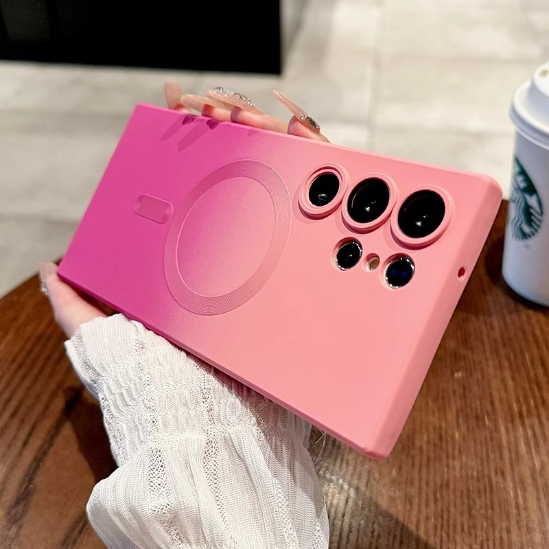 Silikona vāciņš Samsung Note20 ar gradientu magnētisku piesaisti, izturīgs pret kritieniem