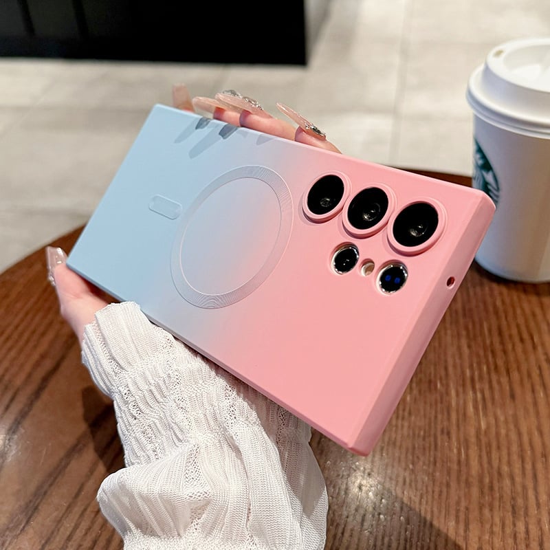 Silikona vāciņš Samsung Note20 ar gradientu magnētisku piesaisti, izturīgs pret kritieniem