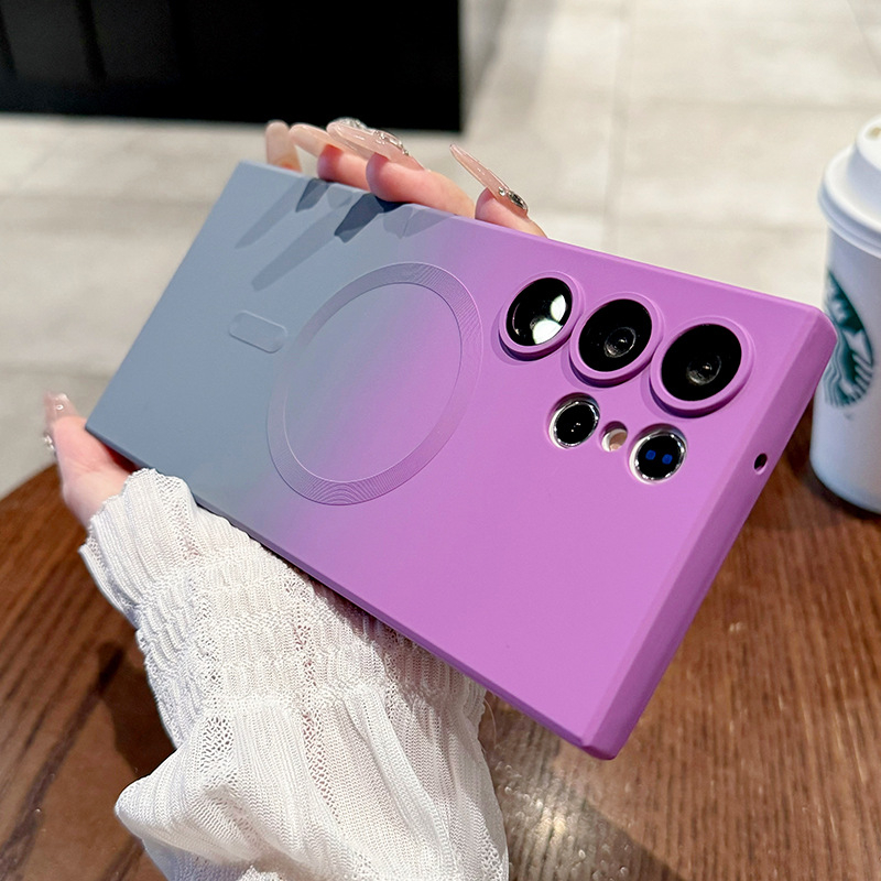 Silikona vāciņš Samsung Note20 ar gradientu magnētisku piesaisti, izturīgs pret kritieniem