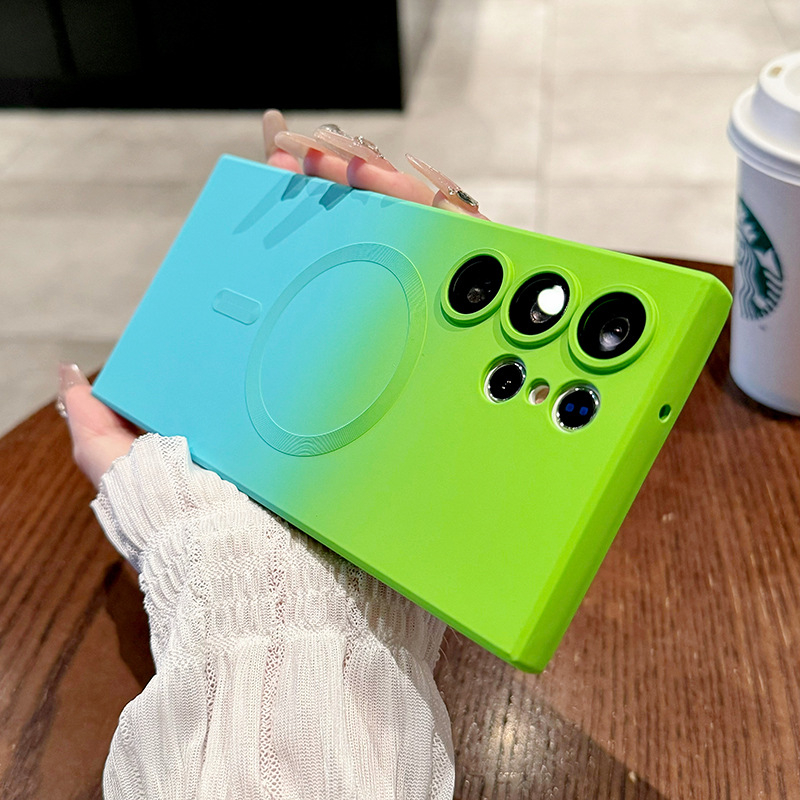 Silikona vāciņš Samsung Note20 ar gradientu magnētisku piesaisti, izturīgs pret kritieniem