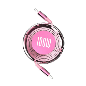 USB-C αναδιπλούμενο καλώδιο δεδομένων, 100W PD γρήγορη φόρτιση, αλουμινένιο κράμα, σύνδεσμος μονής κεφαλής