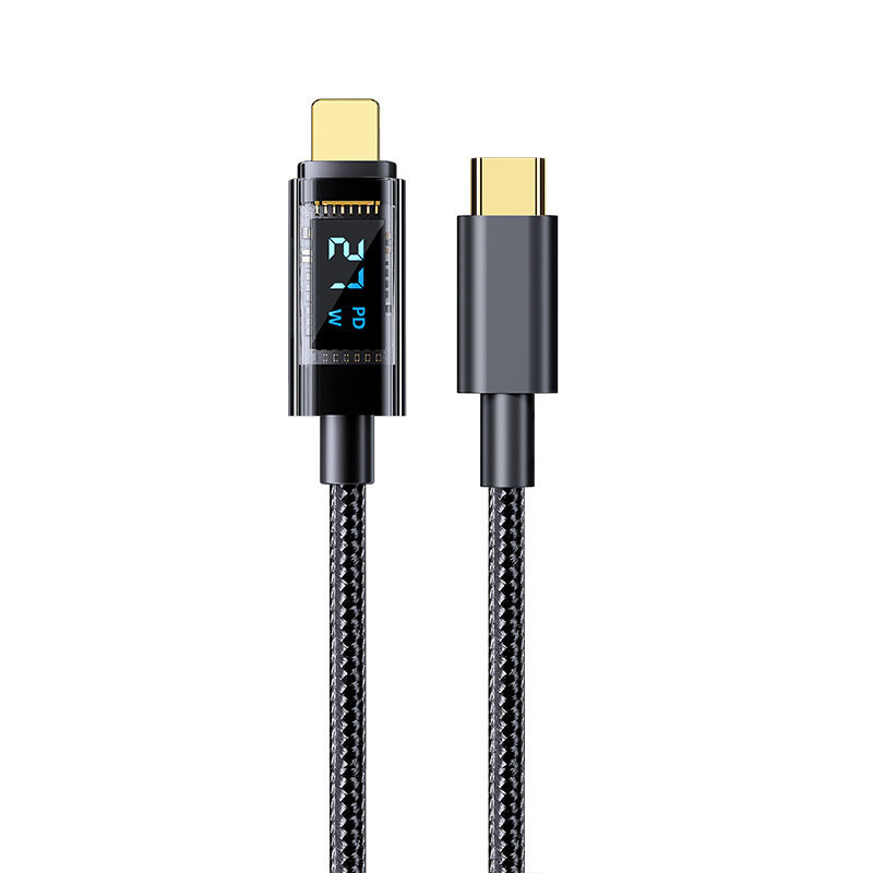 Καλώδιο USB Type-C με ψηφιακή οθόνη, μέγ. 240W, έξυπνο τσιπ, πλεκτό καλώδιο, συμβατό με Huawei/Xiaomi/Apple PD