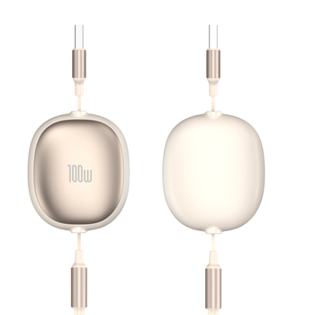 Αναδιπλούμενο καλώδιο USB 3-σε-1 με αλουμινένιο περίβλημα – 100W γρήγορη φόρτιση, Lightning, Micro USB και Type-C