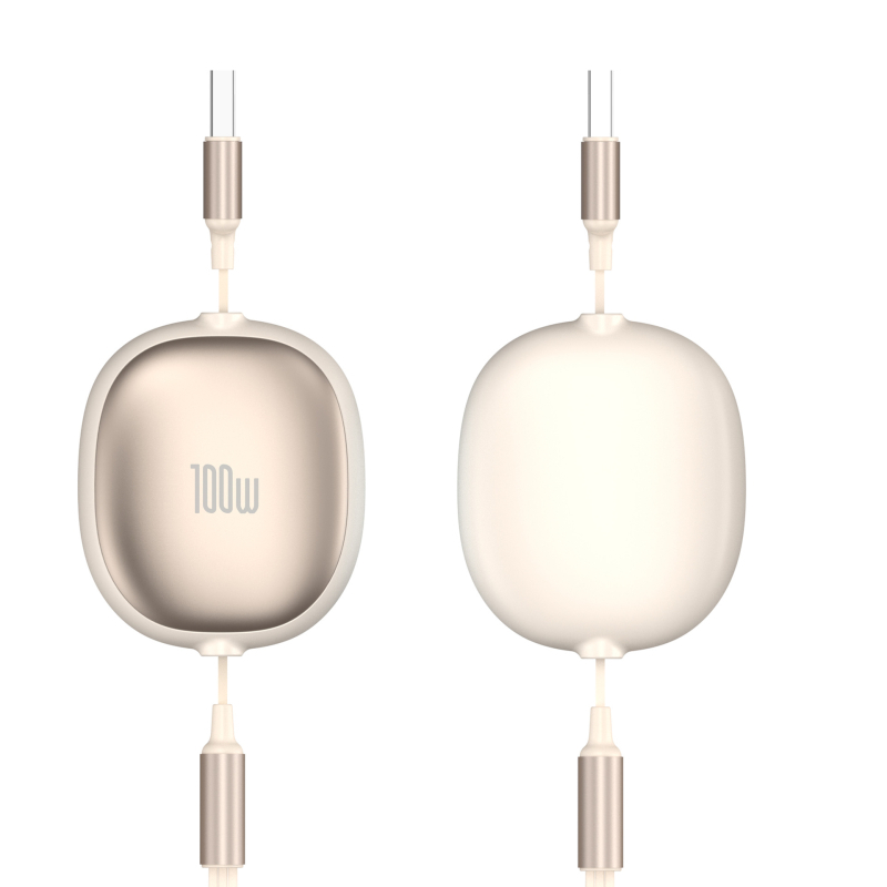 Αναδιπλούμενο καλώδιο USB 3-σε-1 με αλουμινένιο περίβλημα – 100W γρήγορη φόρτιση, Lightning, Micro USB και Type-C