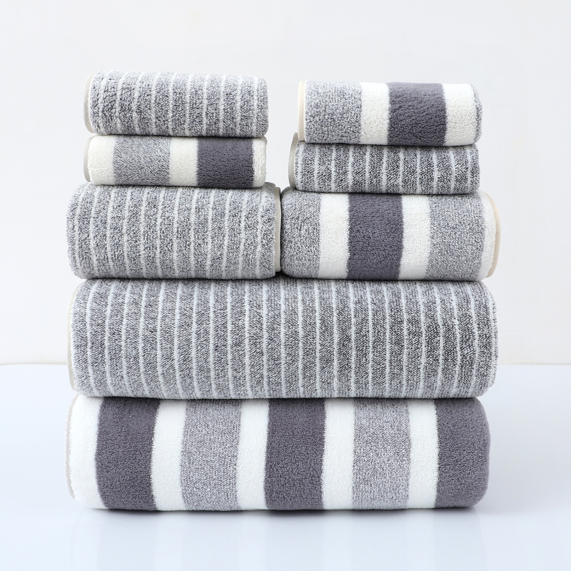 Σετ 6 τεμαχίων από coral fleece, πετσέτες μπάνιου και τετράγωνες πετσέτες, plain weave, 450 g και άνω