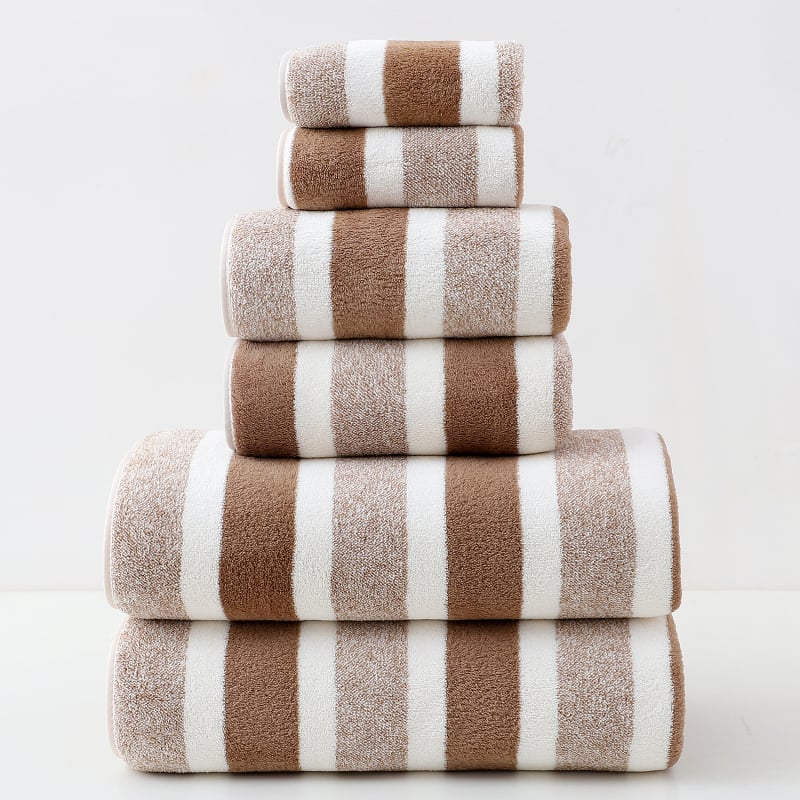6-частен комплект кърпи от coral fleece, включва банна кърпа и квадратни кърпи, plain weave, 450 g и повече