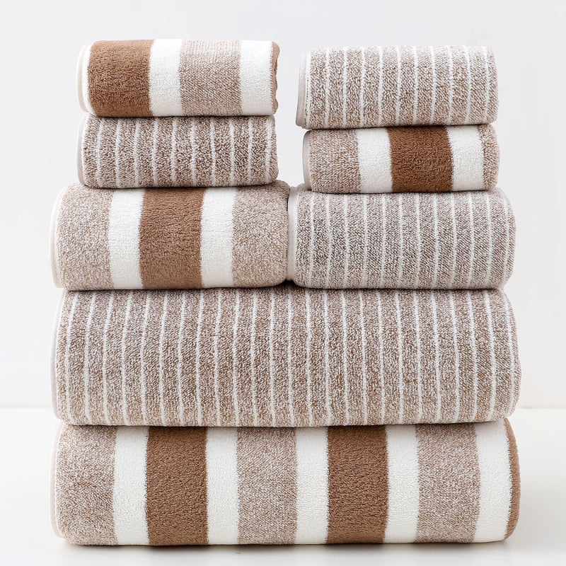6-частен комплект кърпи от coral fleece, включва банна кърпа и квадратни кърпи, plain weave, 450 g и повече