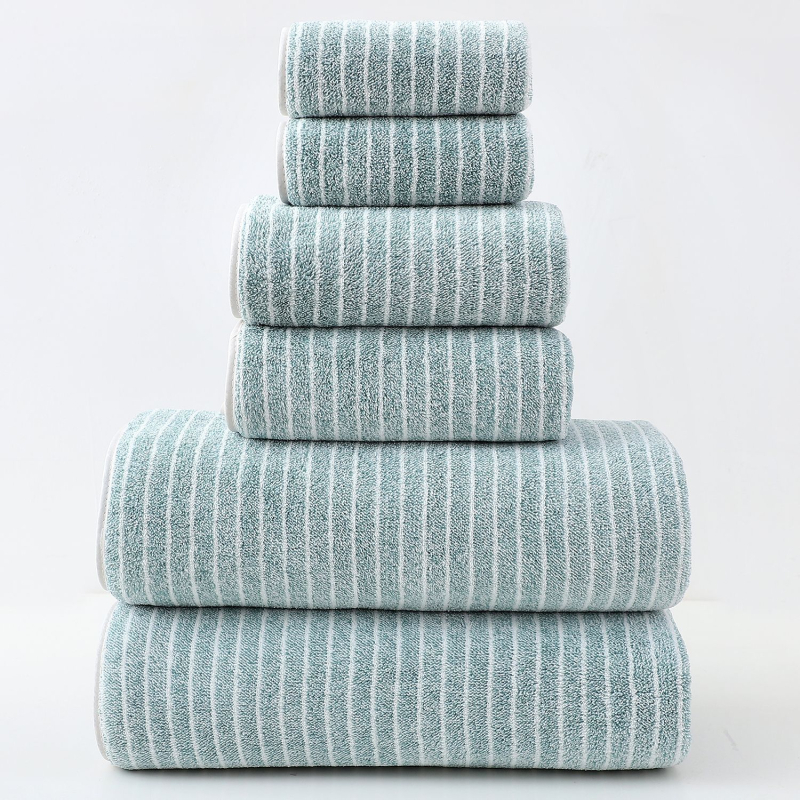 6-частен комплект кърпи от coral fleece, включва банна кърпа и квадратни кърпи, plain weave, 450 g и повече