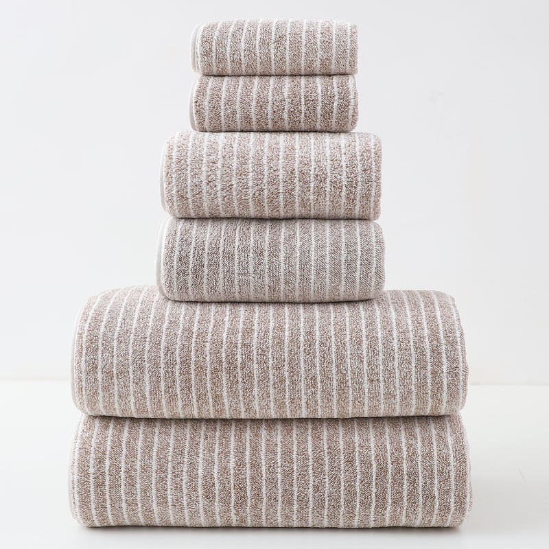 6-частен комплект кърпи от coral fleece, включва банна кърпа и квадратни кърпи, plain weave, 450 g и повече
