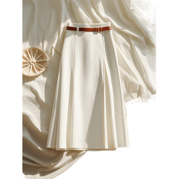 Norns Girl дамска миди пола - полиестер, офис стил, дължина миди