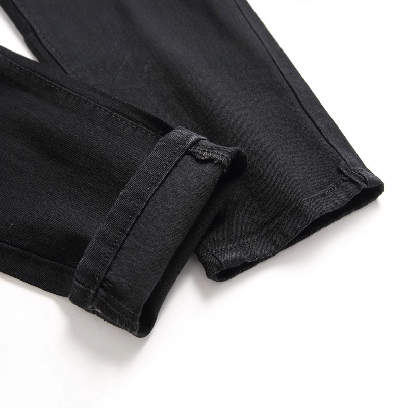 Ανδρικά τζιν - φθαρμένο denim, εφαρμογή Slim-Fit, μεσαία μέση, φερμουάρ, στενά τελειώματα ποδιών