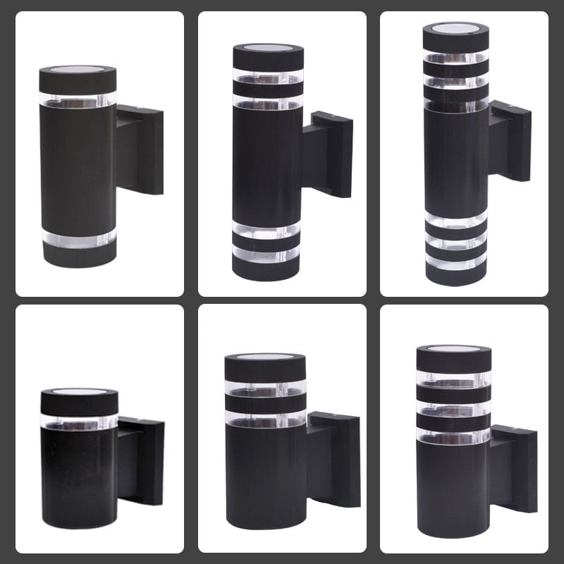 Външна стенна лампа за двор с пластмасов корпус, IP55 защита, 2 LED диода, захранване 110-220V