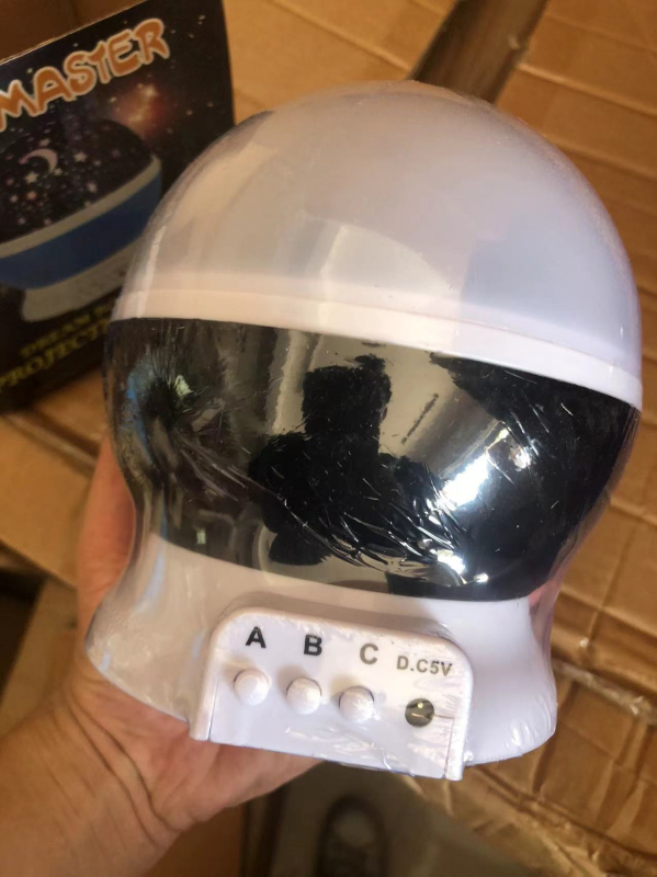 Λαμπτήρας προβολής ουρανού με αστέρια, περιστροφή 360°, PC σκιά, πλαστικό περίβλημα, τροφοδοσία USB, λειτουργία με μπαταρία