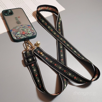 Sieviešu tālruņa siksna ar pērlīšu piekariņu, roku darīts, crossbody siksna