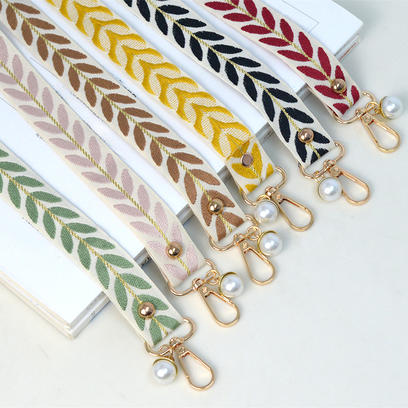 Κορδόνι για κινητό με φυλλοειδές μενταγιόν, πολυεστερικό σχοινί, μεταλλικό αγκράφα, unisex