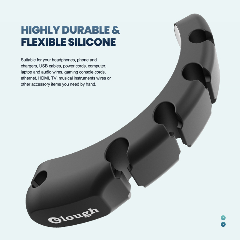 Elough οργανωτής καλωδίων από σιλικόνη – αυτοκόλλητος, χωρίς κόμπους, επιτραπέζιος οργανωτής, μοντέλο Locomotive line manager, υλικό σιλικόνη