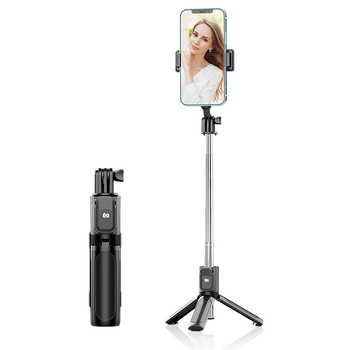 Perfect Shot Μίνι Selfie Stick με Bluetooth Τηλεχειριστήριο, Φορητή Θέση Κινητού και Τρίποδο Δαπέδου | ABS + Ανοξείδωτο Ατσάλι