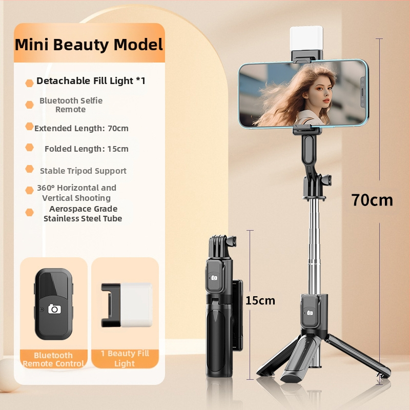 Perfect Shot Μίνι Selfie Stick με Bluetooth Τηλεχειριστήριο, Φορητή Θέση Κινητού και Τρίποδο Δαπέδου | ABS + Ανοξείδωτο Ατσάλι