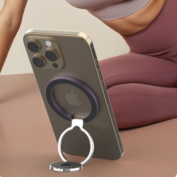 Στήριγμα τηλεφώνου MagSafe με διπλής όψης μαγνήτες, μεταλλική επιτραπέζια βάση, πολυλειτουργικός δακτύλιος