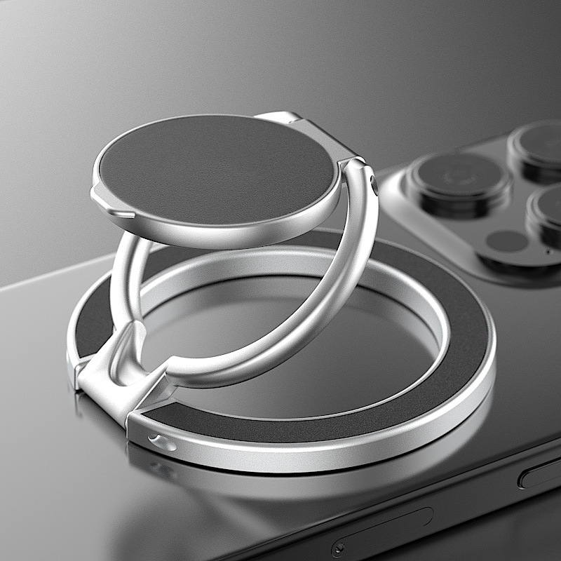 Στήριγμα τηλεφώνου MagSafe με διπλής όψης μαγνήτες, μεταλλική επιτραπέζια βάση, πολυλειτουργικός δακτύλιος