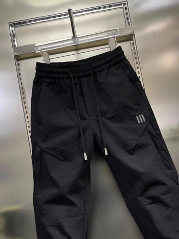 Ανδρικά παντελόνια εξωτερικού χώρου, jogger στυλ, χαλαρή γραμμή, πολυεστέρας γρήγορο στέγνωμα, μεσαία μέση, κλείσιμο με κορδόνι, τσέπες