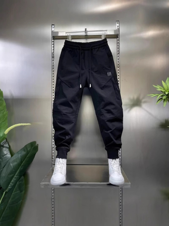Ανδρικά παντελόνια εξωτερικού χώρου, jogger στυλ, χαλαρή γραμμή, πολυεστέρας γρήγορο στέγνωμα, μεσαία μέση, κλείσιμο με κορδόνι, τσέπες