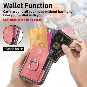 Θήκη Κάρτας για Κινητό, PU Δέρμα, Unisex, Αστικό Στυλ, Καθημερινή Χρήση