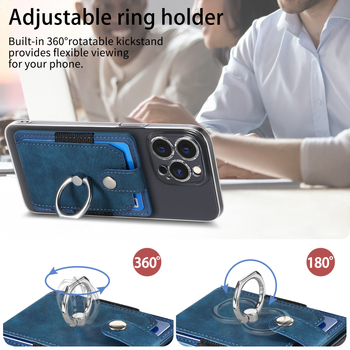 Θήκη Κάρτας για Κινητό, PU Δέρμα, Unisex, Αστικό Στυλ, Καθημερινή Χρήση