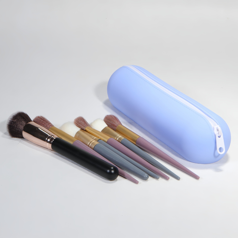 Geantă de depozitare din silicon cilindric, model X-01, multifuncțională pentru papetărie, cosmetică și alte articole