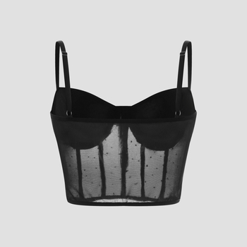 Τοπ με παγιέτες, sling στυλ, εφαρμοστό, δαντελωτό ύφασμα, πολυεστέρα-ελαστάν