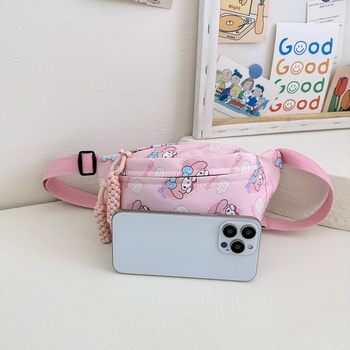 Bērnu crossbody soma ar animācijas rakstu, universāla, viegla neilona materiāla, neilona odere, dzīvnieku raksts