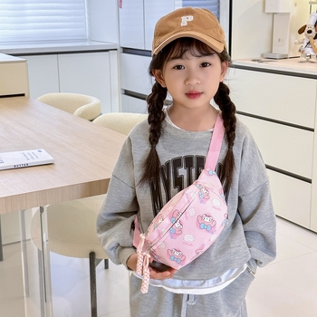 Bērnu crossbody soma ar animācijas rakstu, universāla, viegla neilona materiāla, neilona odere, dzīvnieku raksts