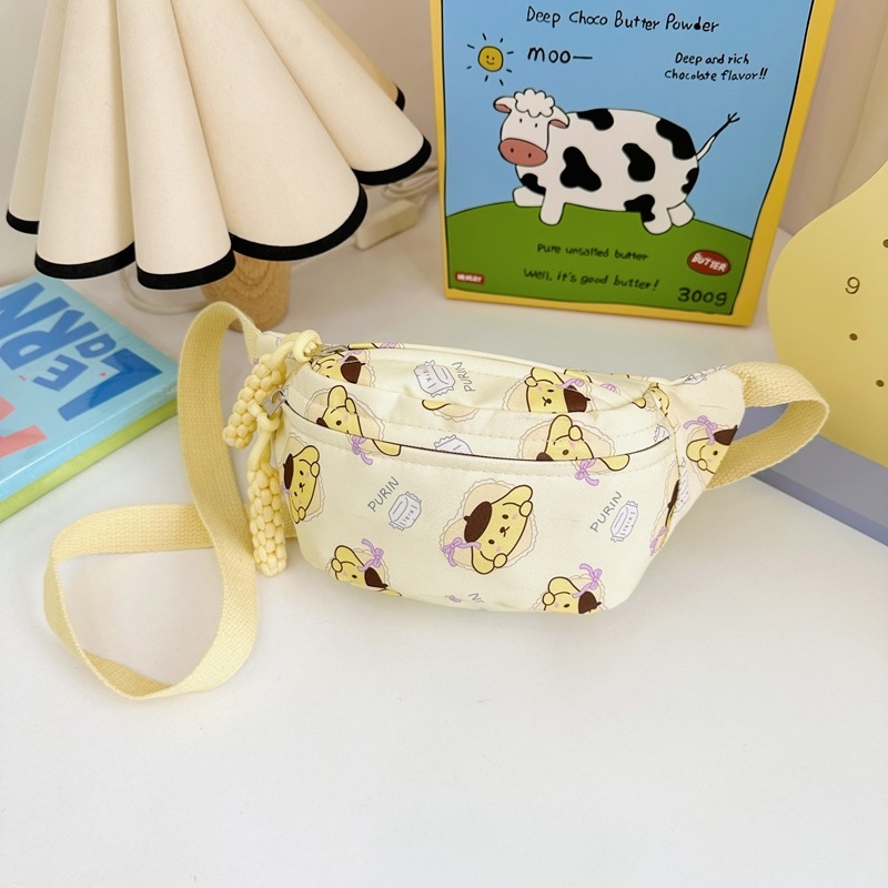 Bērnu crossbody soma ar animācijas rakstu, universāla, viegla neilona materiāla, neilona odere, dzīvnieku raksts