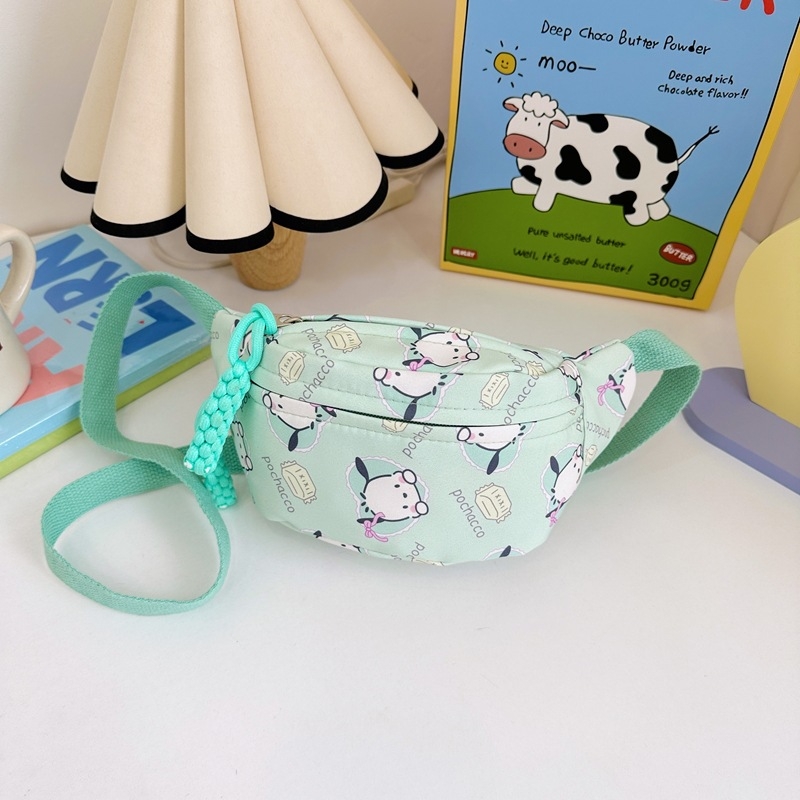 Bērnu crossbody soma ar animācijas rakstu, universāla, viegla neilona materiāla, neilona odere, dzīvnieku raksts