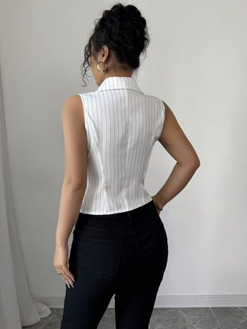 Bez piedurknēm krekli ar polo apkakli, Vinylon audums, pulovera stils, pavasaris 2025