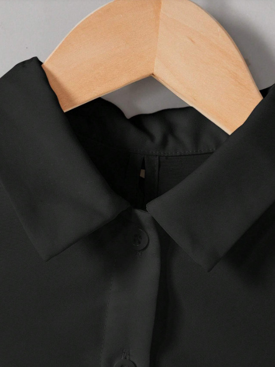 Sieviešu bez piedurknēm krekliņš, vienkrāsains, poliesters, krekliņa apkakle, vidēja garuma, pamata un elegantais stils