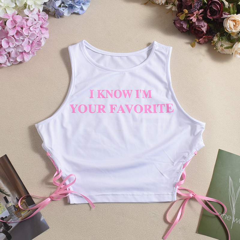 Tank Top με οπές στις τιράντες, Ι-μορφή, δρόμος στυλ, στενή εφαρμογή, κοντό μήκος 40–50 εκ, ύφασμα milk silk με 90–95% πολυεστέρα