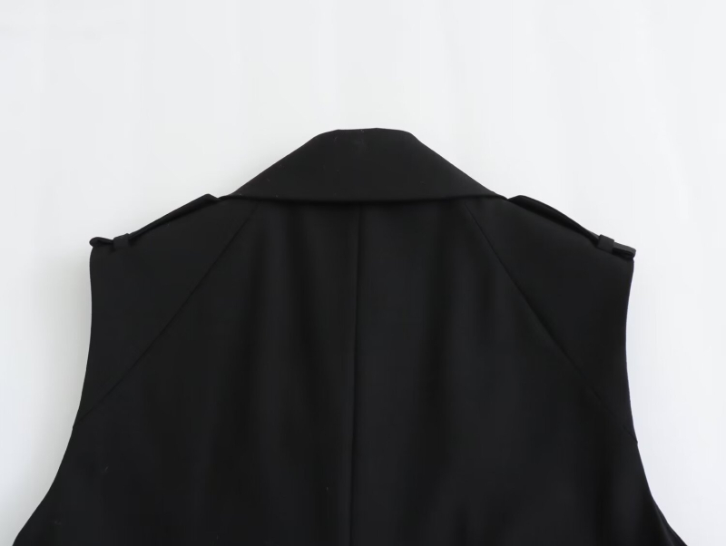 Női overál ujjatlan, magas derék, egyenes szárú, poliészter 95%+, Plain TR anyag