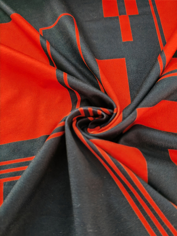 Гащеризон с дълги ръкави, печатен дизайн, еластична полиестер-спандекс материя (95%+), прави крачоли със средно повдигната талия