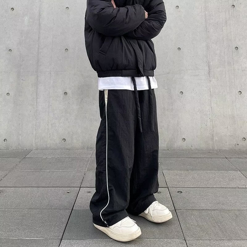 Muške casual hlače, mladi modni stil, ravni kroj, visoki struk, bambusova vlakna