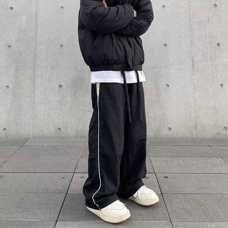 Muške casual hlače, mladi modni stil, ravni kroj, visoki struk, bambusova vlakna