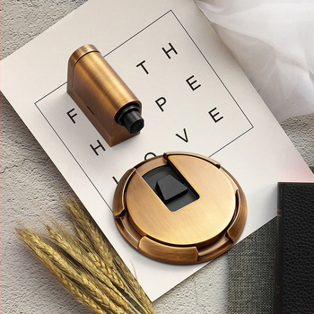 Αποσβεστήρας πόρτας με πρόσφυση στο δάπεδο, αυτόματο κλείσιμο/ασφάλιση, μοντέλο 87006, κράμα ψευδάργύρου, ηλεκτροπλατιωμένο φινίρισμα, εγκατάσταση σε δάπεδο, χειροκίνητος έλεγχος