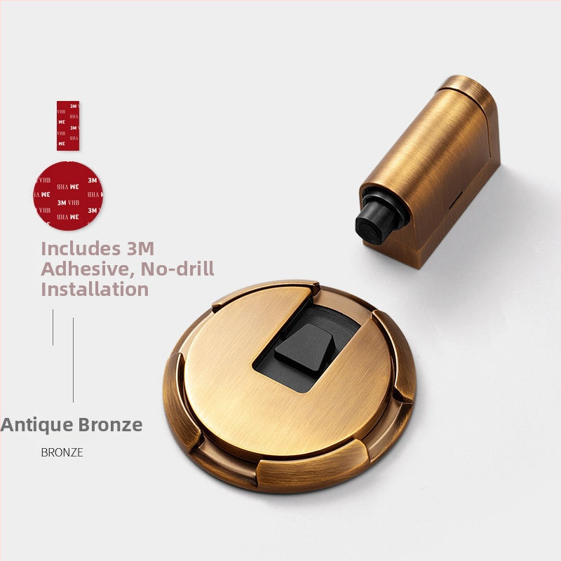 Αποσβεστήρας πόρτας με πρόσφυση στο δάπεδο, αυτόματο κλείσιμο/ασφάλιση, μοντέλο 87006, κράμα ψευδάργύρου, ηλεκτροπλατιωμένο φινίρισμα, εγκατάσταση σε δάπεδο, χειροκίνητος έλεγχος