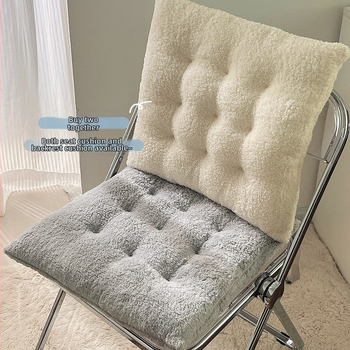 Плюшена седалкова възглавничка - прост модерен минималистичен дизайн, материал плюш, пълнител полиестерно влакно